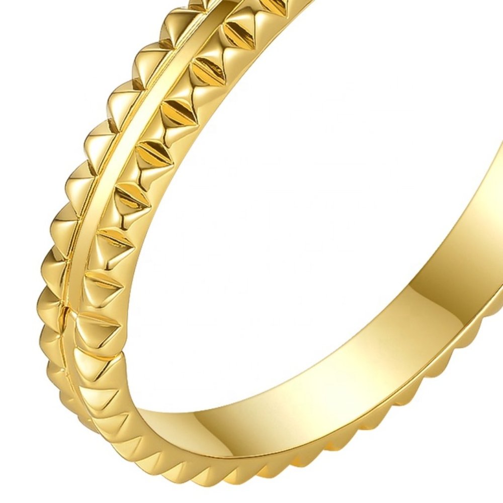 Pyramid Studs Cuff Bracelet Geometric Bangle - Picture 3 of 5